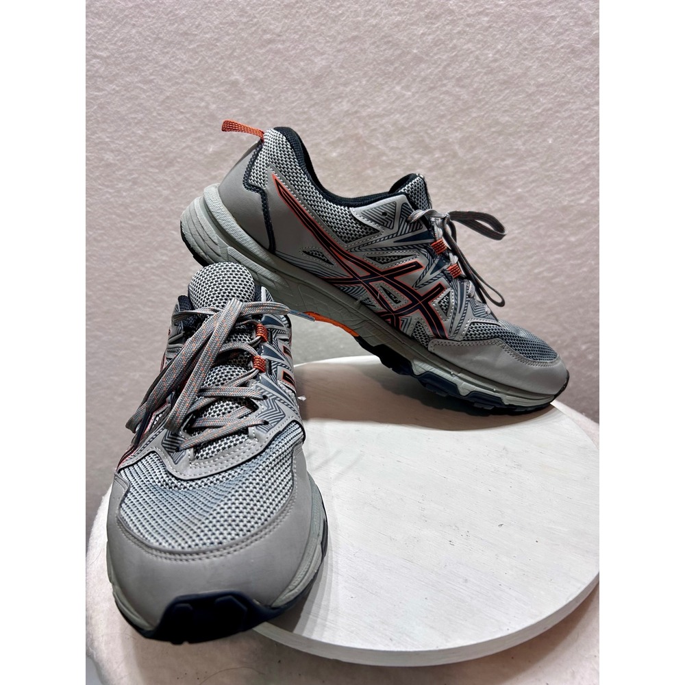 ASICS Gel Venture 8 Mens Trail Running Shoes Grey Orange 1011A824 Size 13